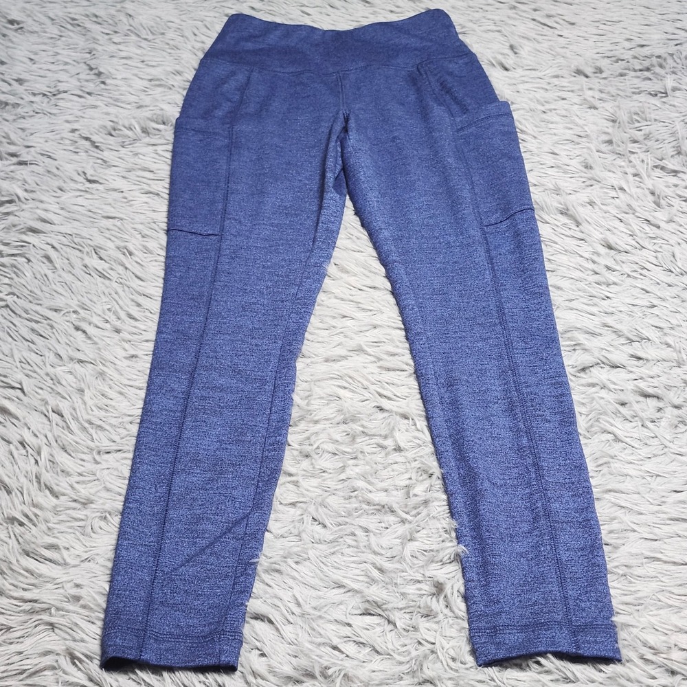 Vineyard Vines Leggings Womens XXS Blue Marl Activewear Performance Pockets Yoga